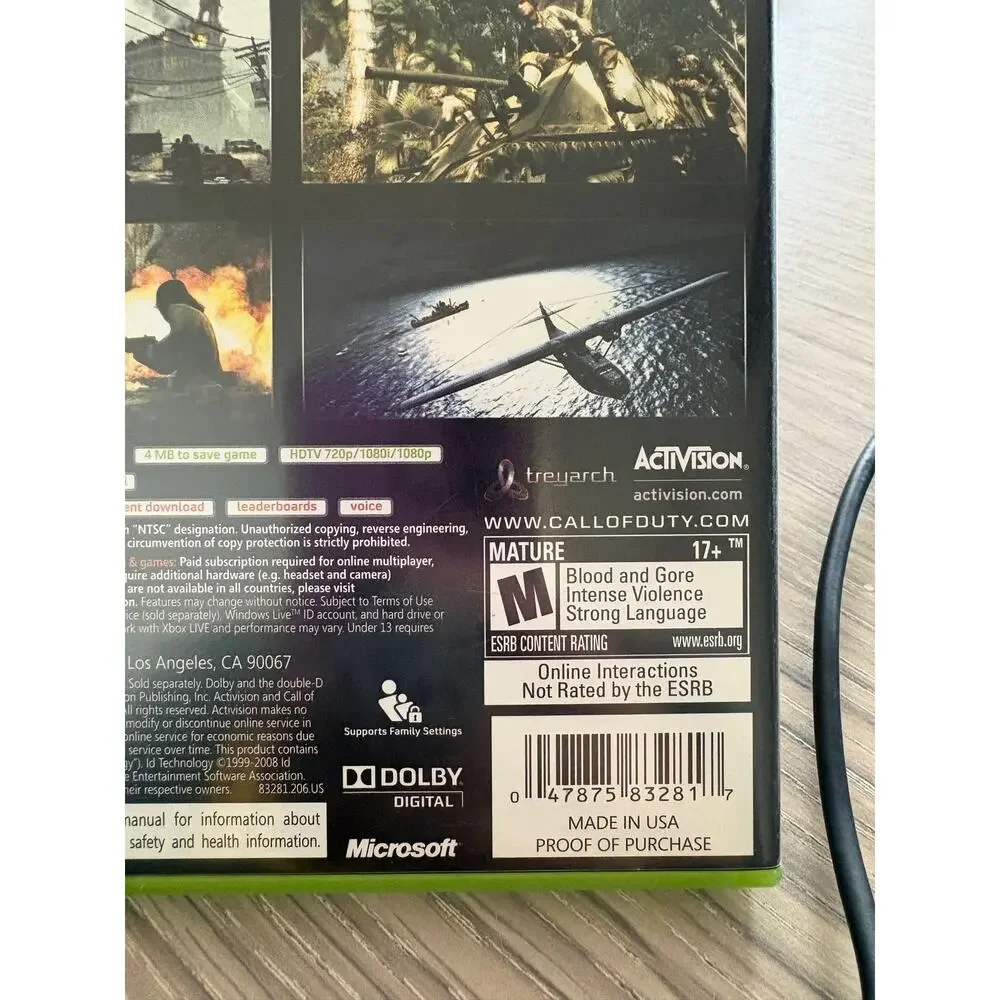 Call of Duty World at War Xbox 360 Complete CIB